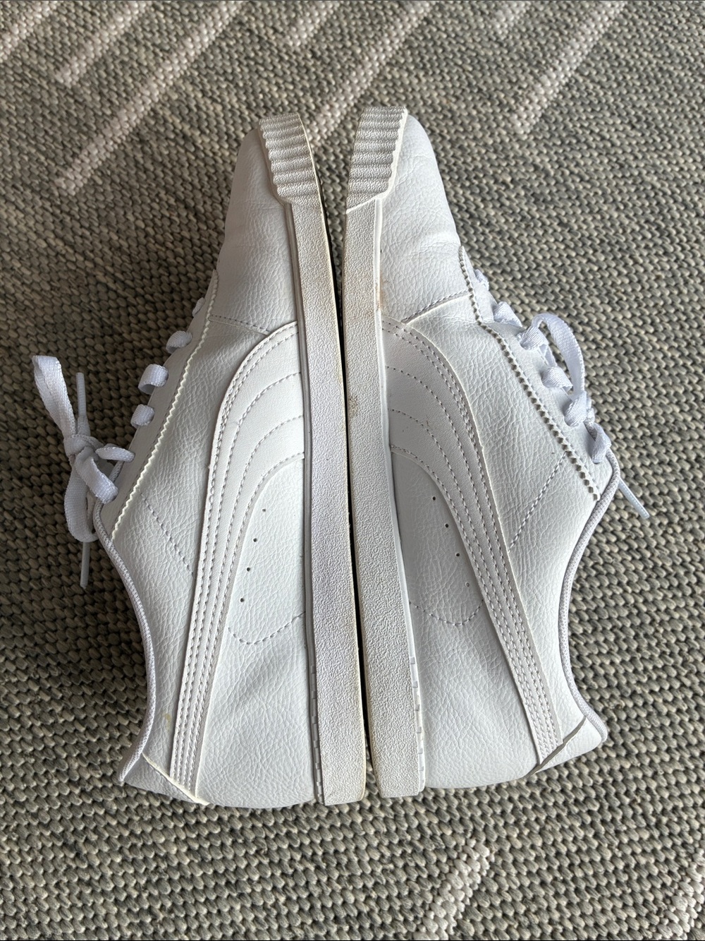 Puma White Low-Top Lace Sneakers